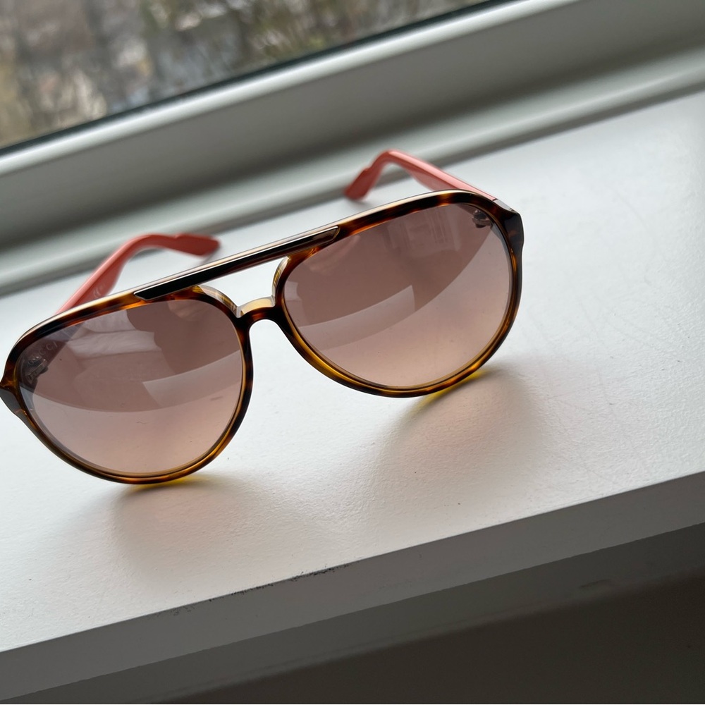 Gucci Sunglasses with Orange and Brown Accents